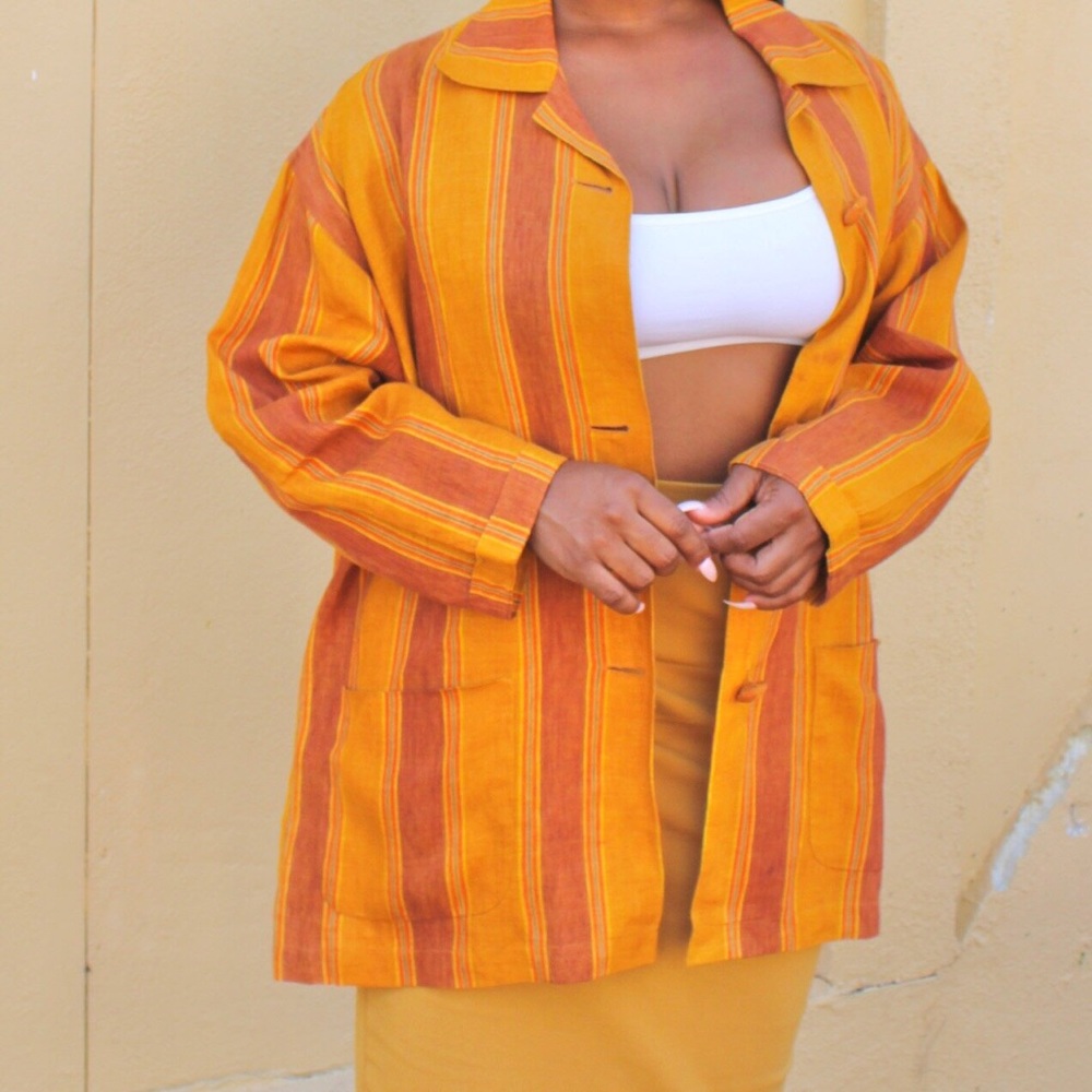 Vintage 1980's/90's Plus Size Linen Blazer